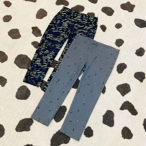 Gap Fit 2 Pair Lot Women's Small Cropped Print Athletic Leggings Active Pants